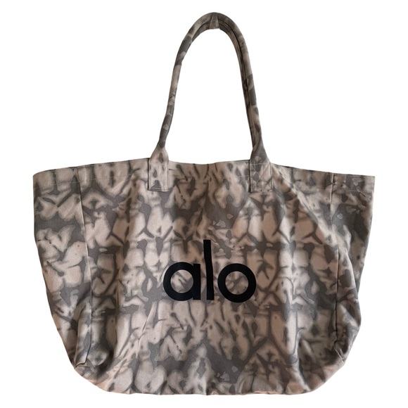 Alo Shopper Tote Grey Tie Dye One Size - Picture 2 of 9